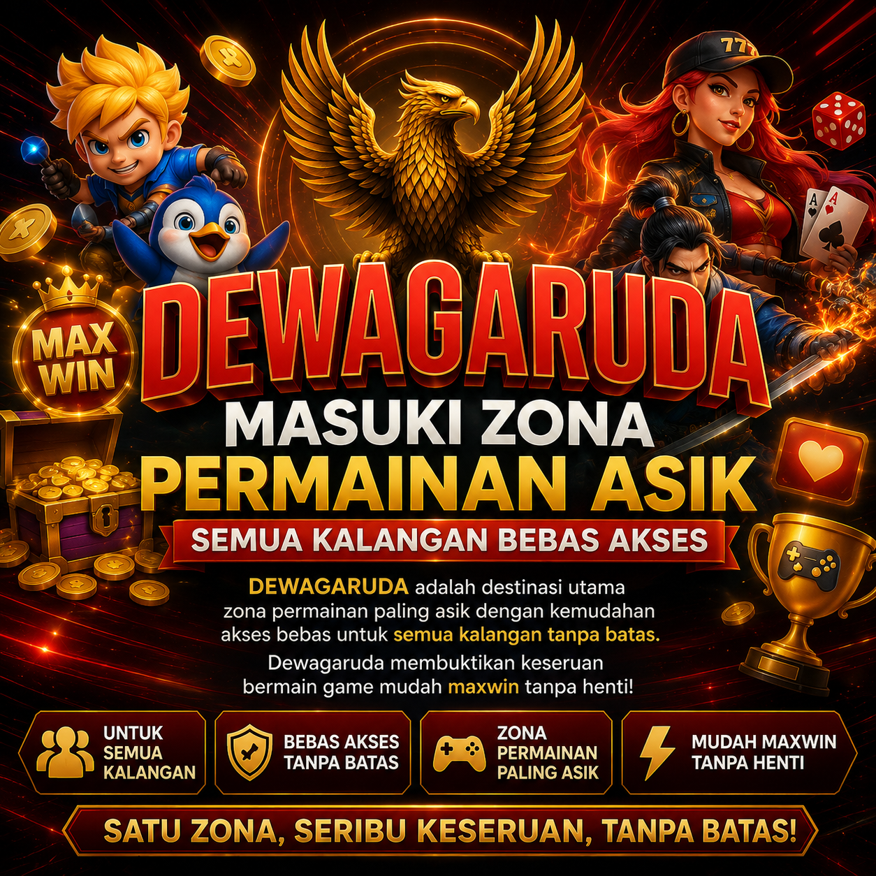 DEWAGARUDA: Masuki Zona Permainan Asik Semua Kalangan Bebas Akses by Hey siriusly