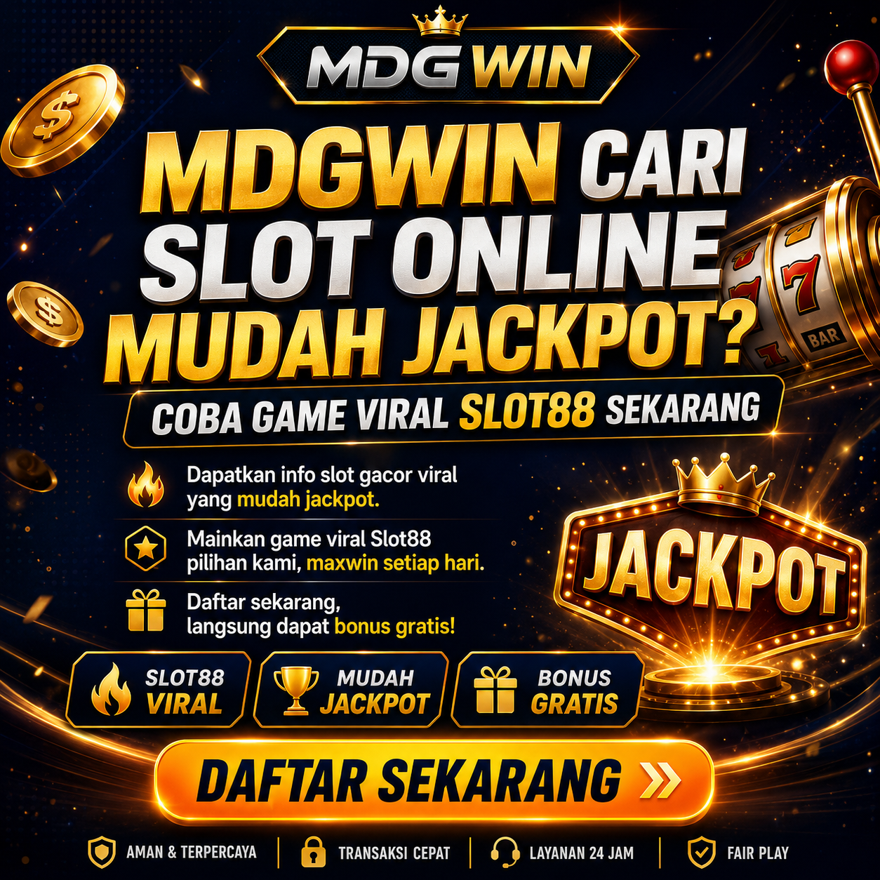 Ikon MDGWIN untuk rekomendasi Slot Online