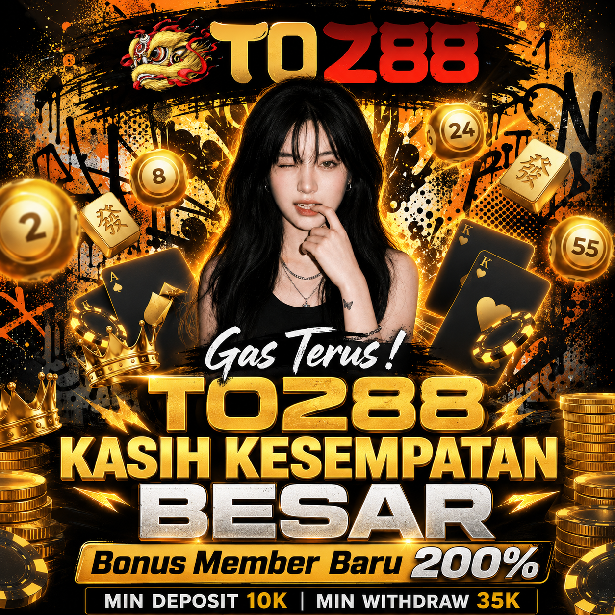 Gas Terus! TO288 Memberikan Kesempatan Besar Melalui Bonus Member Baru 200%