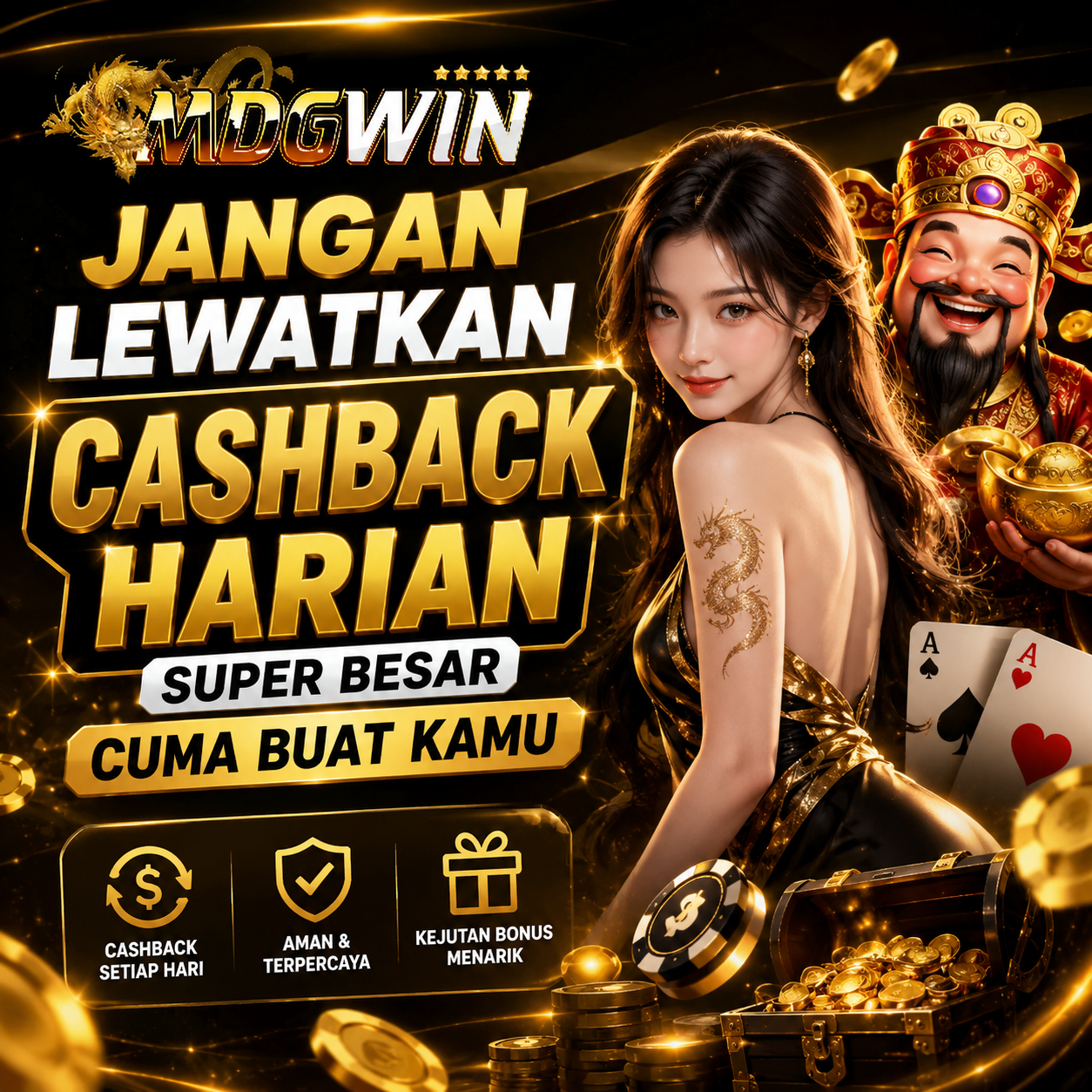 MDGWIN Jangan Lewatkan Cashback Harian Super Besar Cuma Buat Kamu