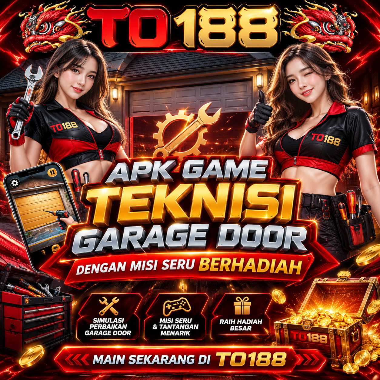 TO188 Apk Game Teknisi Garage Door