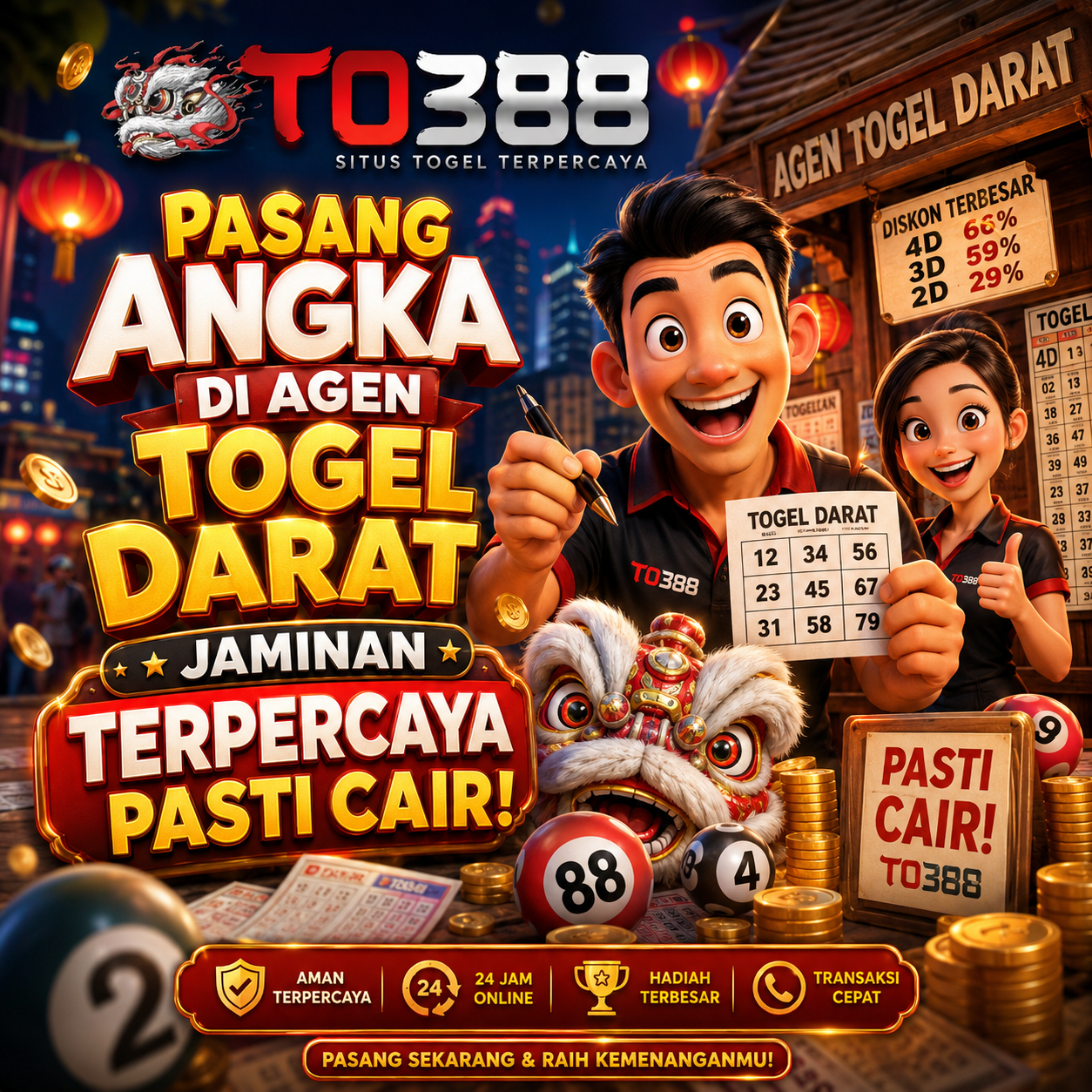 TO388 Agen Togel Darat VIP Front Black 